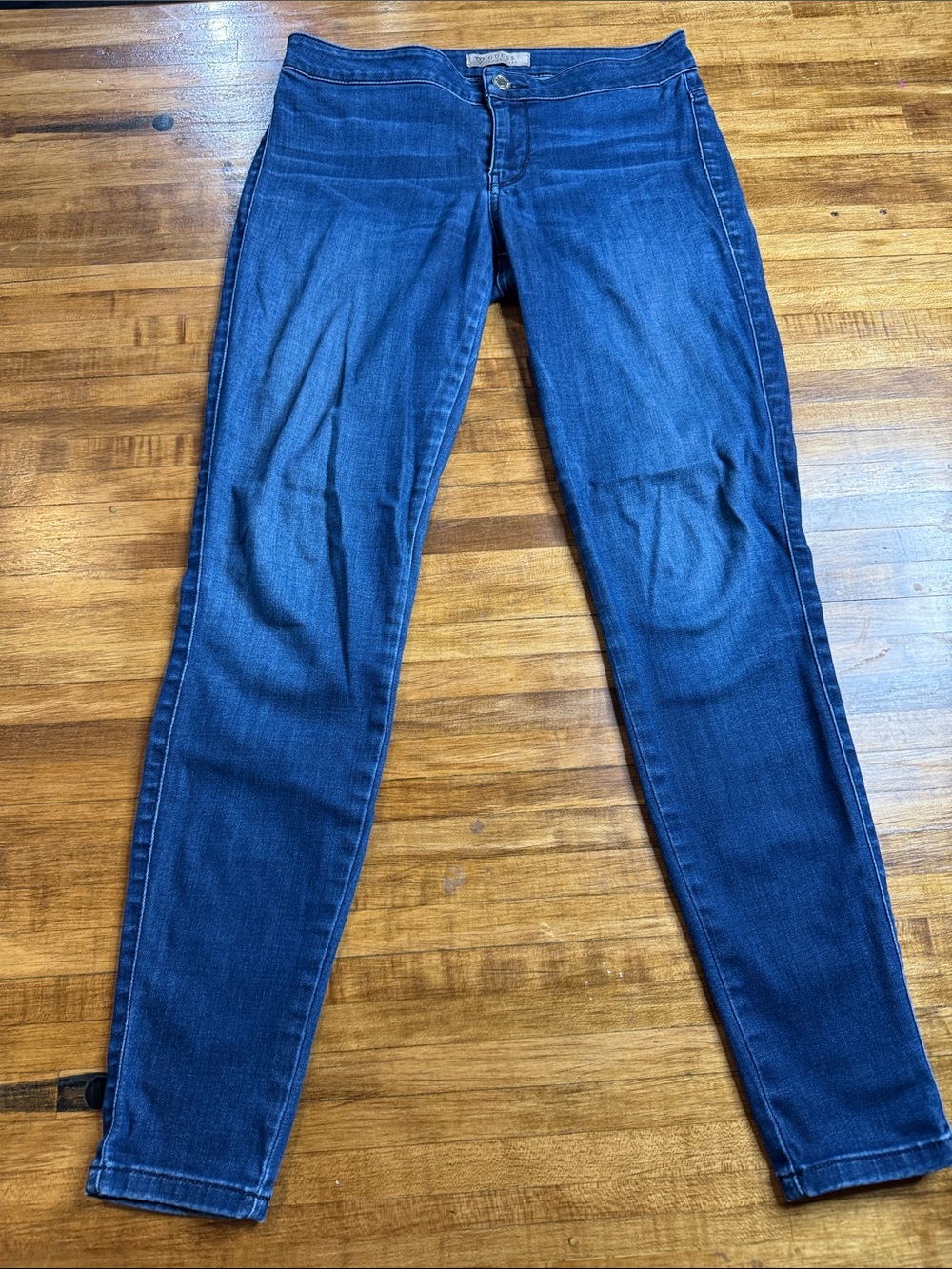Guess Skinny Jeans Stretch Rose Gold Hardware Size 27 Gold Label (x1)